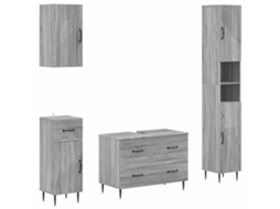 Vidaxl Conjunto De Armários De Banheiro Com 4 Peças Haarlem