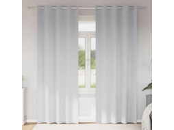 Vidaxl Cortinas Blackout Com Argolas 2 Pcs Cinza Claro 225 X 140 Cm