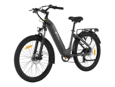 Bicicleta Urbana Elétrica Feminina 26 Polegadas 350W 10.4Ah Preto DYU C1