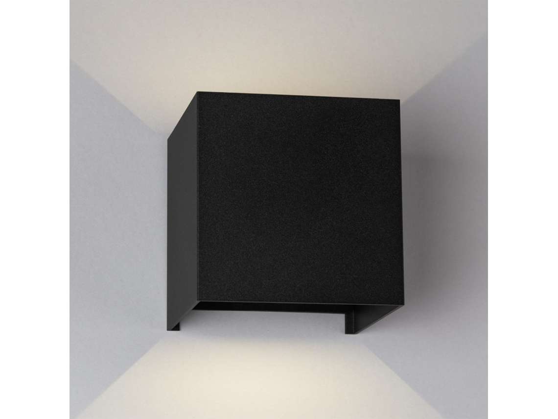 Luminária de parede LED para exterior 2x5w 100lm/w Ip65 Preto 4000k Ho Apl06 Ip65 Bw Greenice