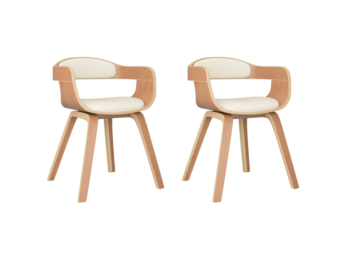 Dining Chair, Dining Chairs Vidaxl Creme Couro Artificial (n/a)
