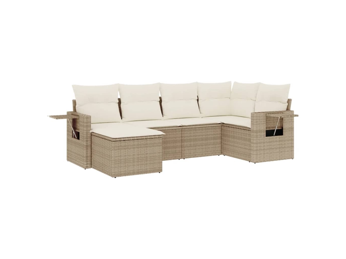 Garden Sofa Set, Garden Sofa Sets Vidaxl Bege Rattan / Vime (n/a)