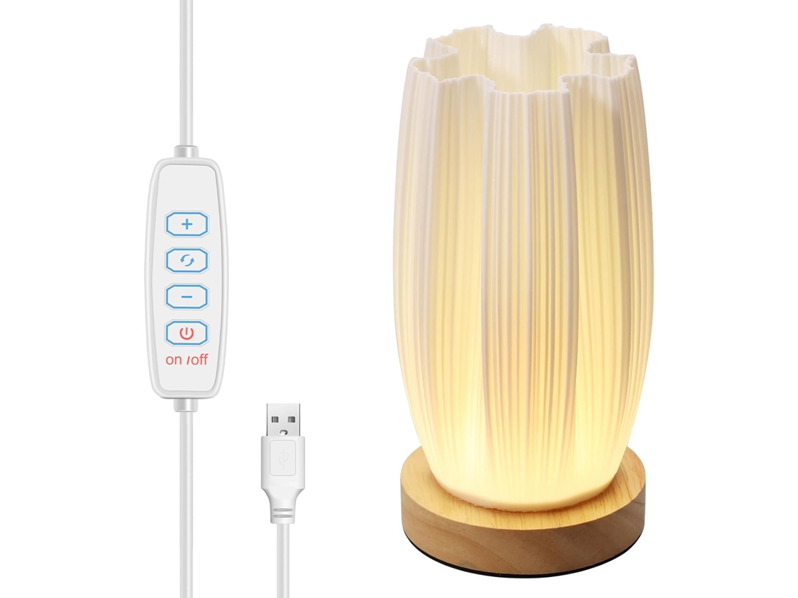 Abajur De Cabeceira Com Base Madeira, Ajustável, Com Cúpula, Luminária De Mesa Decorativa Em Led Para Sala Estar, Quarto