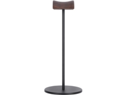 Support De Casque En Alliage D'aluminium Élégant En Noyer Pour La Maison Ou Le Bureau 28 Cm De Hauteur