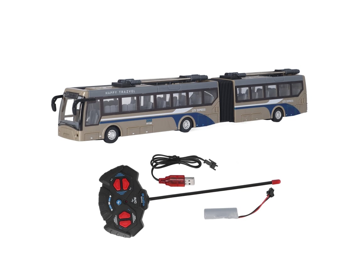 Ats ônibus Escolar Rc na Escala 1:48 com Controle Remoto para Frente, Trás, Girar para a Esquerda e Direita, Brinquedo para Crianças, Ouro