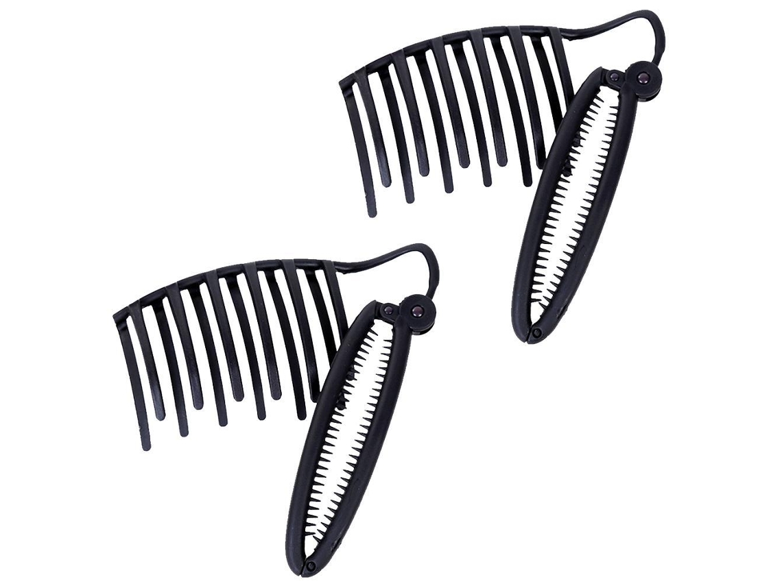 2026 2 Presilhas de Cabelo para Coque Francês Rápido para Mulheres, Pentes para Estilizar Coques e Penteados DIY