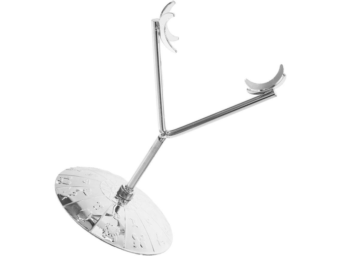 Suporte Metálico Cristal Design Diamante Elegante Ferro Prateado Exibir Pedras Naturais Decoração Interiores GOKOCO