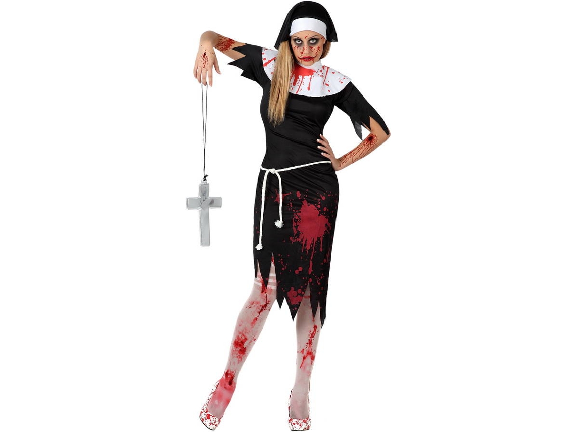 Fato de Mulher DISFRAZZES Freira Morta (Tam: M/L)