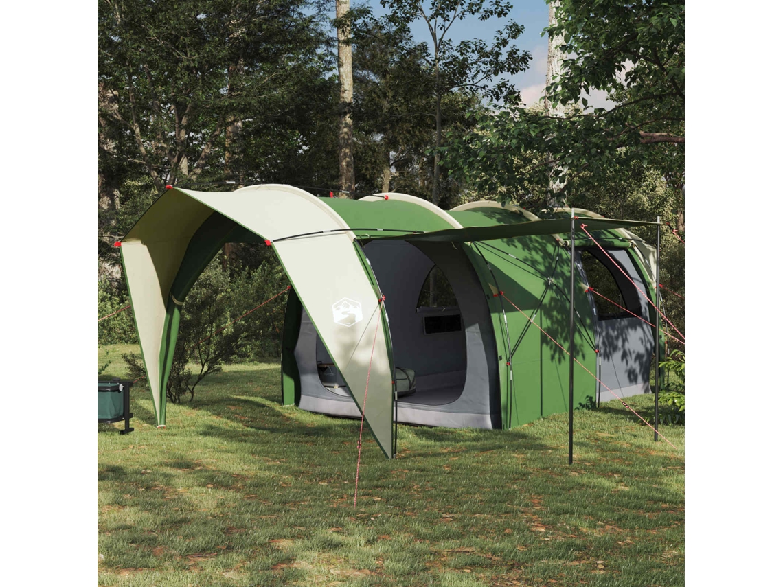 Vidaxl Tenda Túnel 6 Pessoa Verde Poliéster 185t Com Revestimento Pu