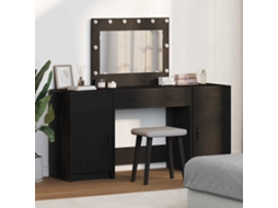 Vidaxl Mesa De Vestir 3 Unid. Preto 78,5 X 41 X 135 Cm