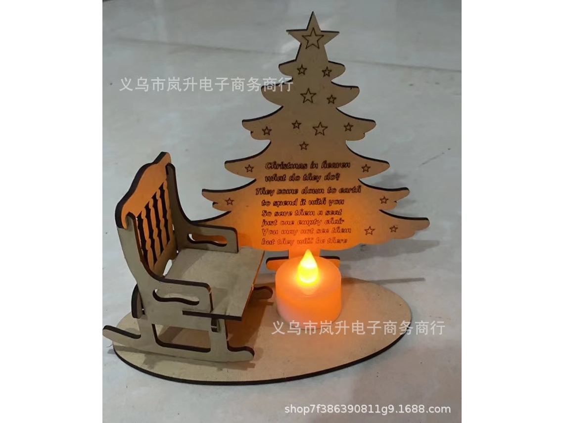 Laxiscreed Conjunto De 40 Pendentes De Madeira Com Aros De Lã Para Decoração De Natal E Artesanato