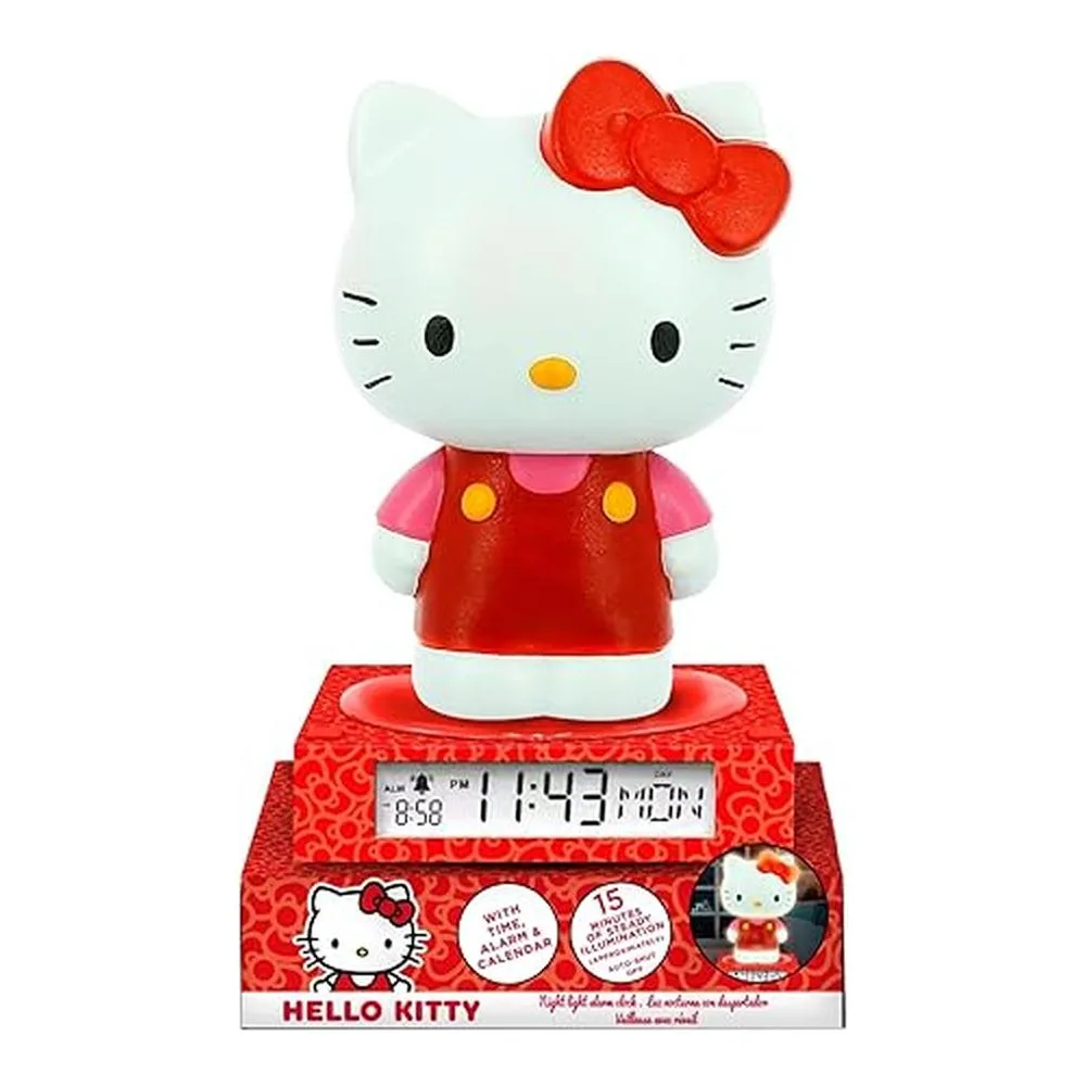 Lâmpada 3D com despertador e data Hello Kitty Friends Kids Euroswanp25