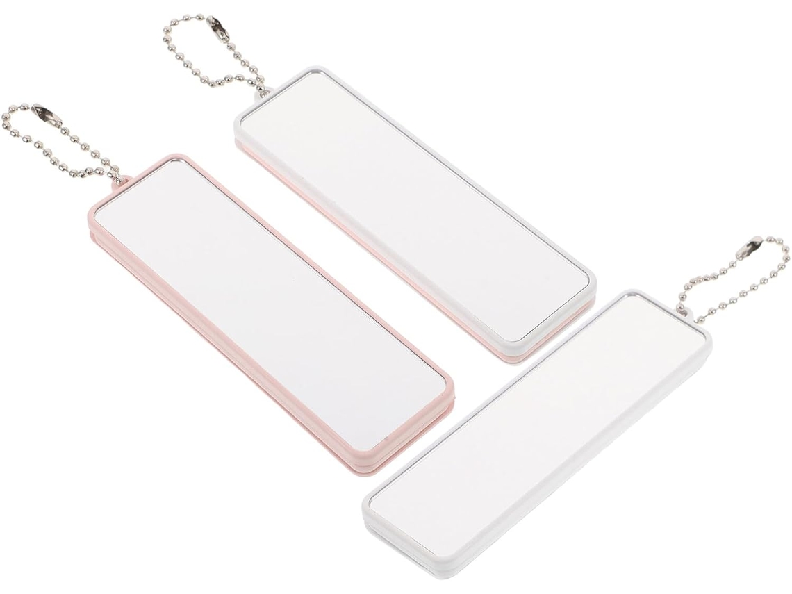 3 peças pente Com espelho E escova Mini espelho de Maquillage portátil Ensemble pente E Compacto