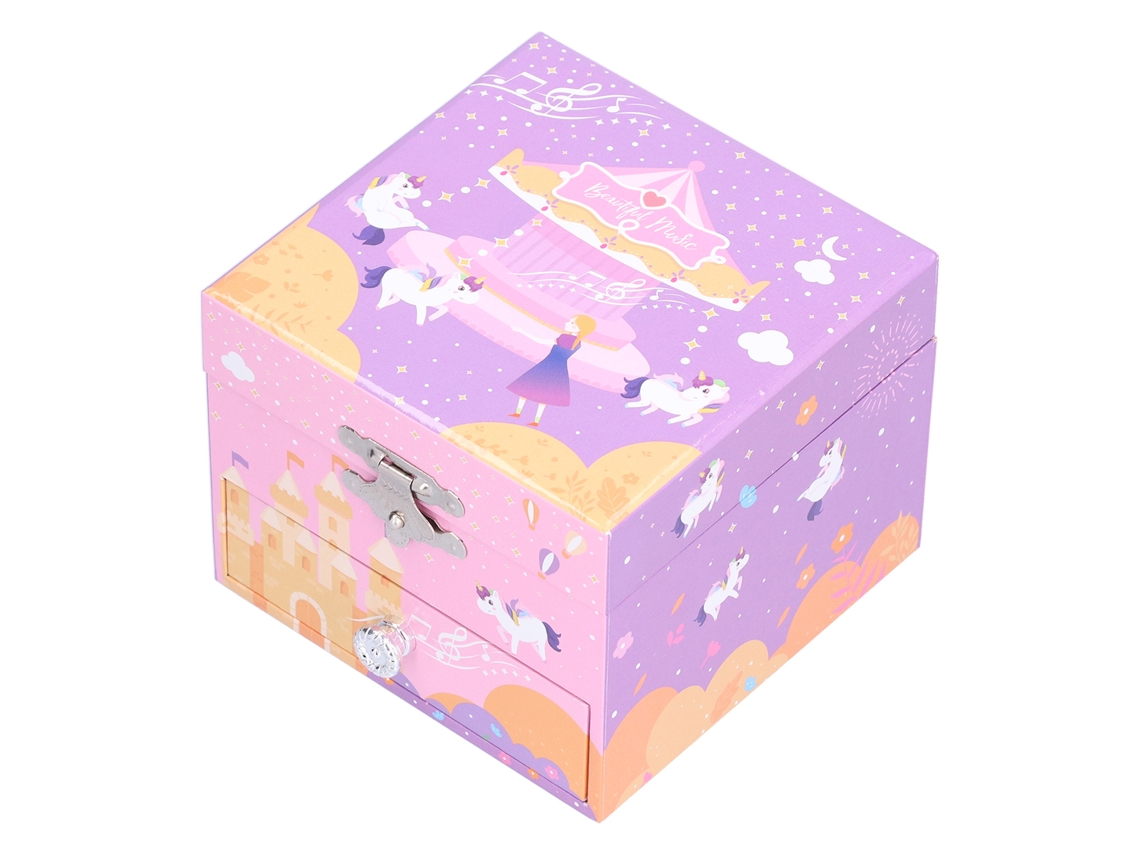 Caixa De Joias Musical Animal Fofo Com Gaveta Decorativo Para Quarto De Crianças