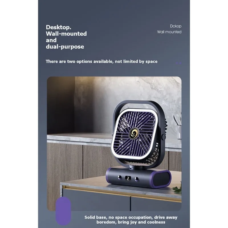 Mini Ventilador De Mesa Silencioso Recarregável Por Usb, Padrão Europeu.