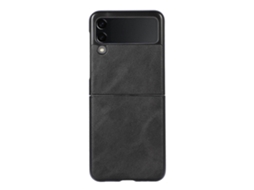 Capa De Celular Em Pu Com Textura De Couro Bovino Para Samsung Galaxy Z Flip 3 5g