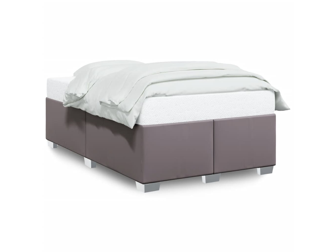 Bed Frame, Bed Frames Vidaxl Cinzeto Couro Artificial (120 X 190 Cm)