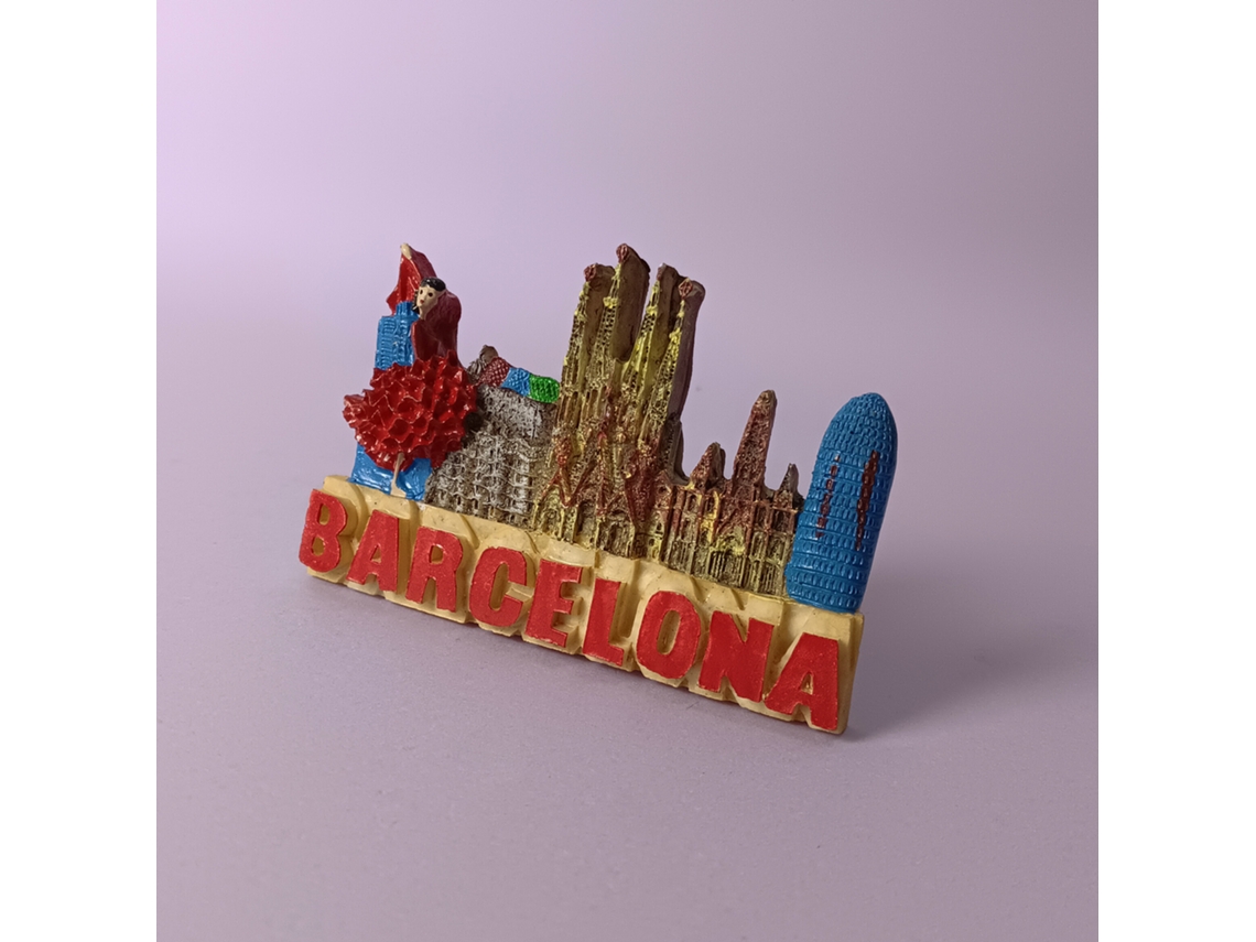(barcelona, Espanha) Ímãs De Geladeira Europeus Da Itália, Veneza, Roma, Espanha