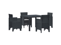 Maison Exclusive - Conjunto De Jantar Para Jardim 5 Pcs Antracite Polipropileno