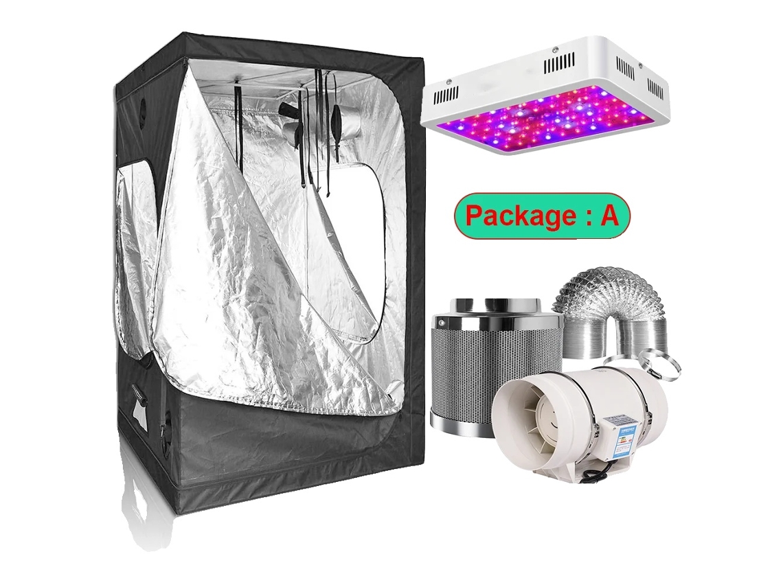 Kit De Tenda De Cultivo, Luz Led De Espectro Completo, Materiais Durã¡veis, Pacote A-b, Kit 60x60x140cm