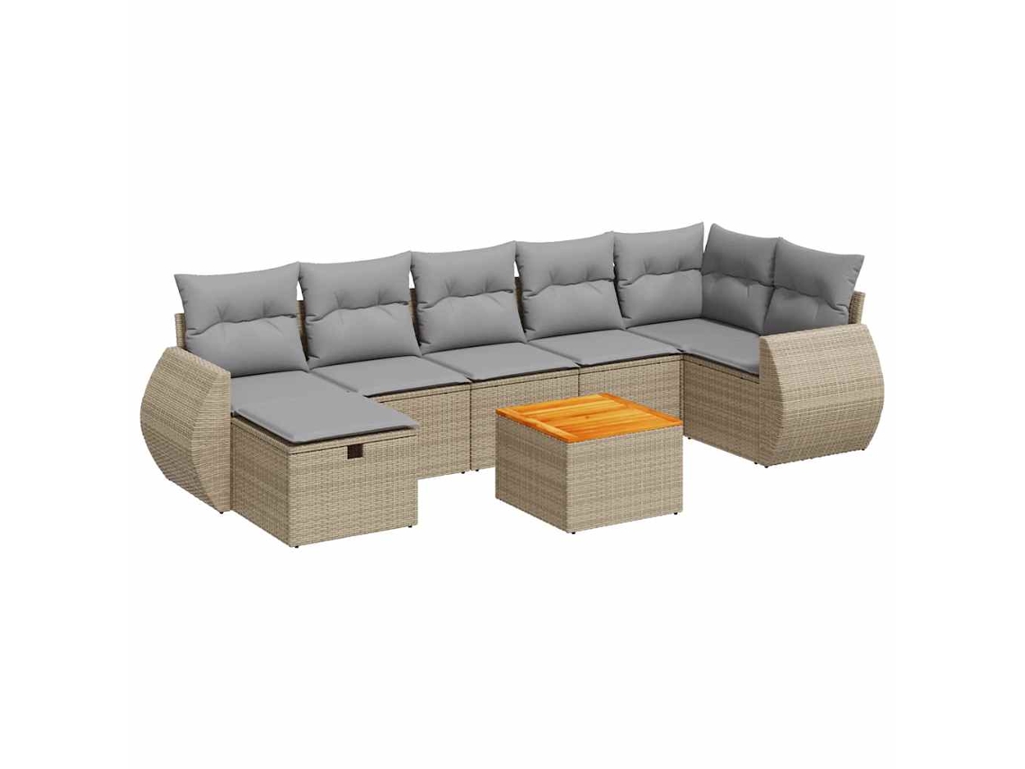 Garden Sofa Set, Garden Sofa Sets Vidaxl Bege Rattan / Vime (n/a)