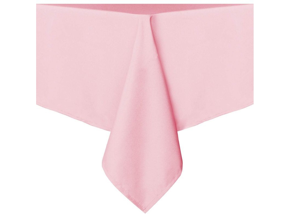 2026 mantel Retangular 54x54 Polegadas Poliéster Resistente a Manchas e Arrugas Lavável para Mesa de Comedor, Festa e Campamento Rosa