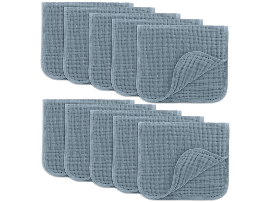 Babador de gaze absorvente YUNZII para arrotar, pacote com 10 unidades, 30x30cm, 20g