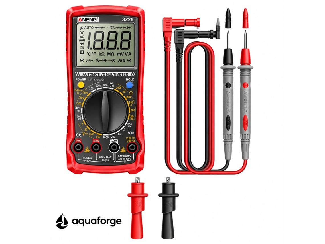Multímetro Digital Aquaforge Sz26, 750v, Ecrã Lcd