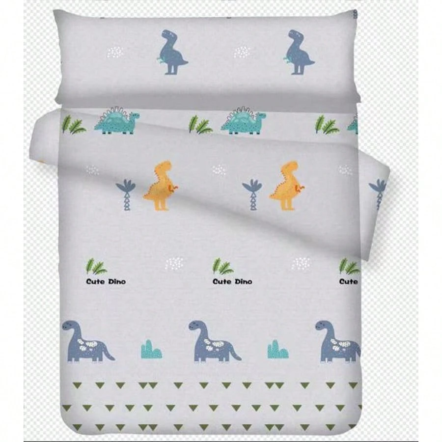 Capa Edredom Estampa Animal 3 Peças Macio Respirável 90cm VOLTEDGE