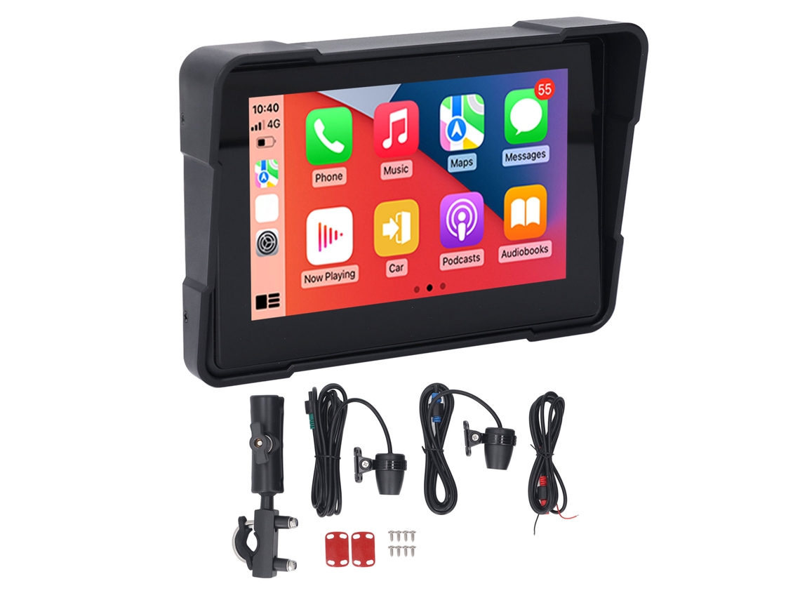 Tela Tática Moto 5 Polegadas Carplay Sem Fio Ip67
