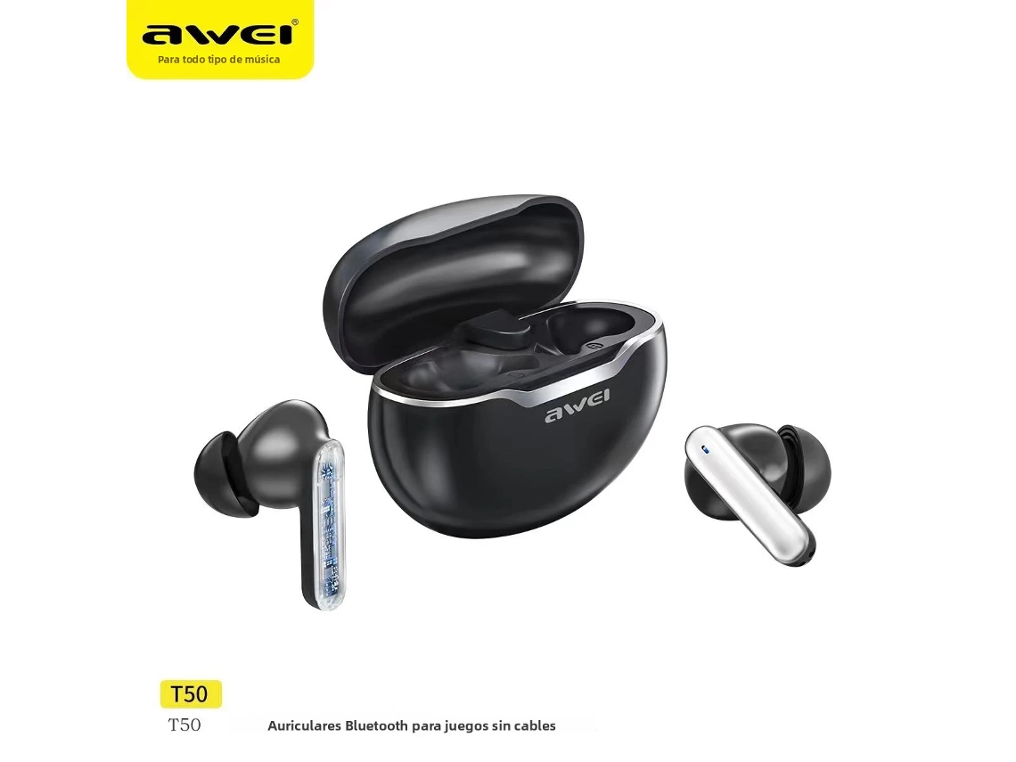 (preto) Fones De Ouvido Esportivos Estéreo Sem Fio Bluetooth 5.3tws, Com Microfone, Recarregáveis