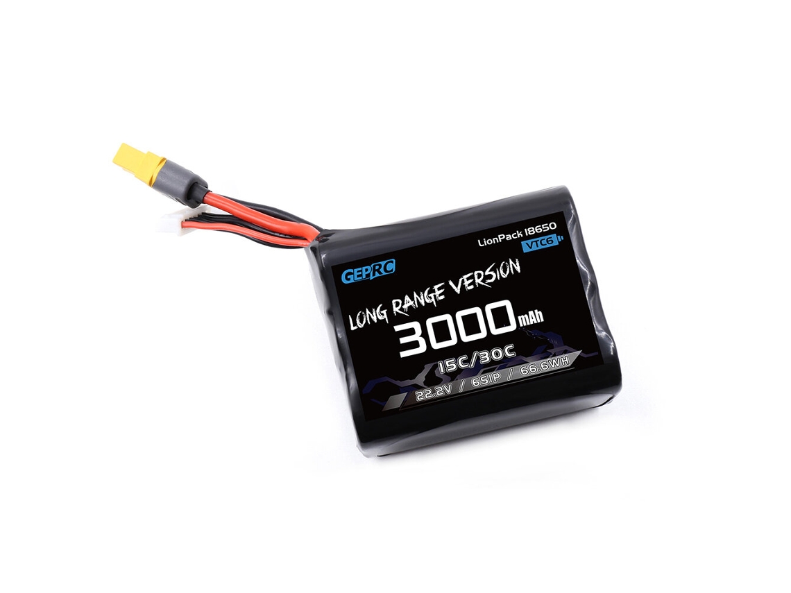 Bateria Lionpack 6s1p 3000mahxt30geprc Vtc6 18650 4s 14.8v 3000mah Xt60 Xt30/6s 22.2v 3000mah 6000mah Drones Fpv MDUG