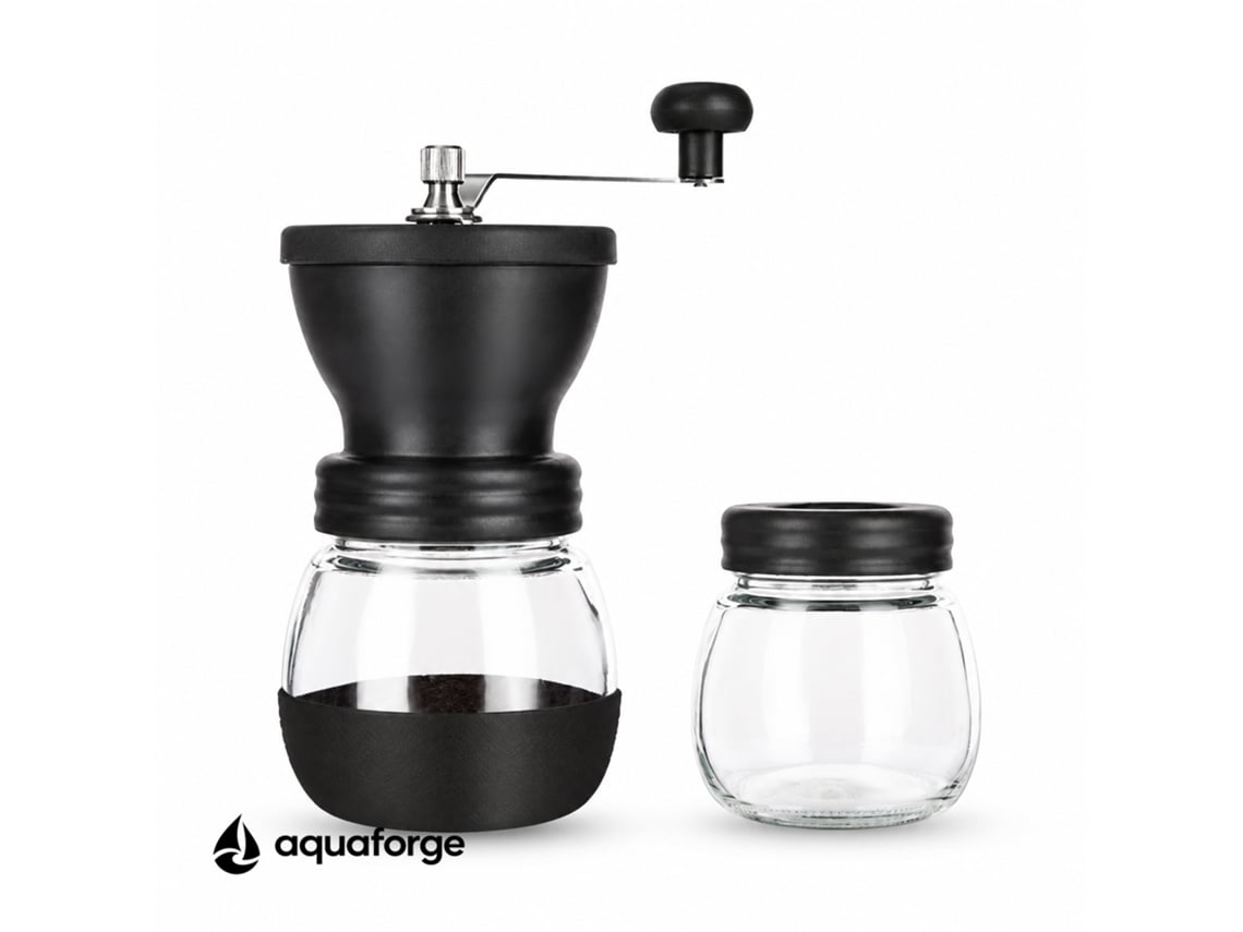 Moinho Manual De Café Aquaforge Com Moagem Ajustável E Mó Cerâmica Para Café