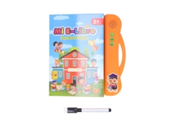 Brinquedo E-book Infantil Aprendizagem Precoce Espanhol Inglês Letras Palavras Música (laranja)