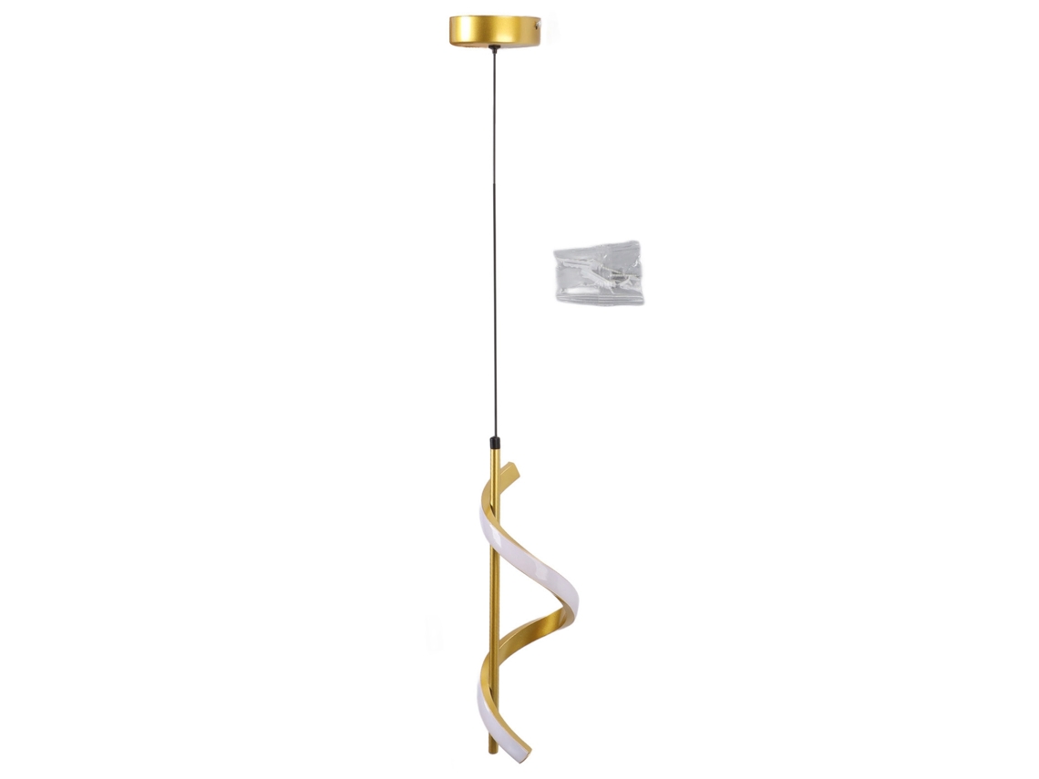 2026 lâmpada Pendente Led Espiral Cor Ouro Luz Quente Alto Brilho Proteção para os Olhos para Sala Café Lar 85 265v