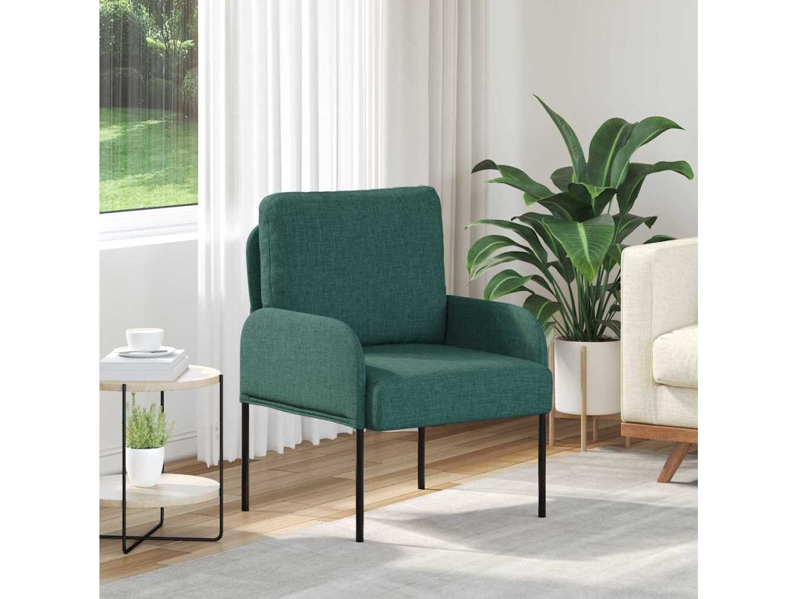 Vidaxl Sofás Com Almofada 55cm Verde Escuro Contraplacado