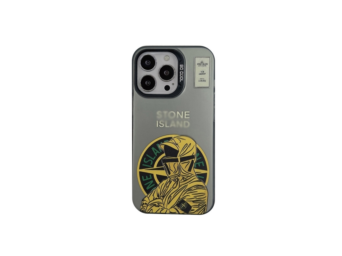 Capa Rígida Laser Stone S519p2 Para Iphone 17 Air, Na Cor Cinza Stone.