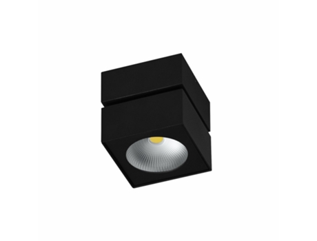 Aplique Rubyc Tricolor 14W com Led Quadrado Preto Ajustável BENEITO FAURE