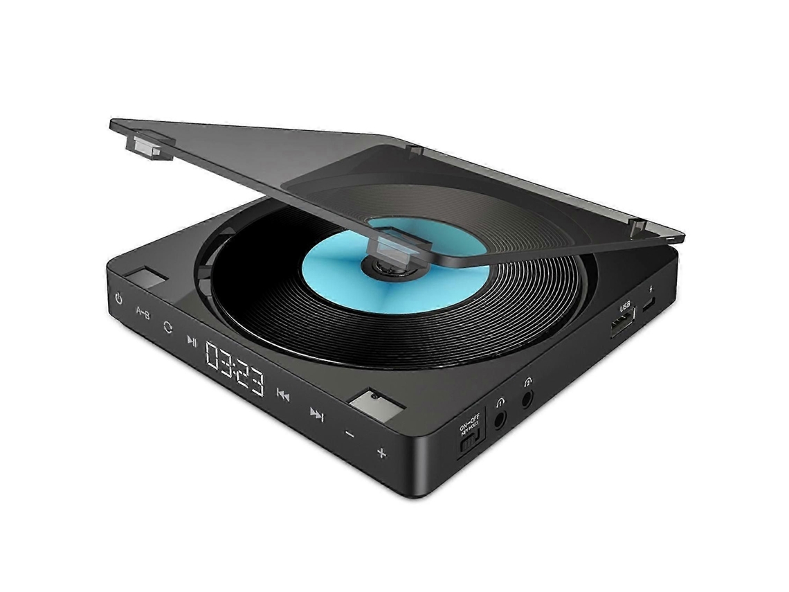 Leitor de CD Portátil, Recarregável, Botões de Toque, Fones TAISHENGDA