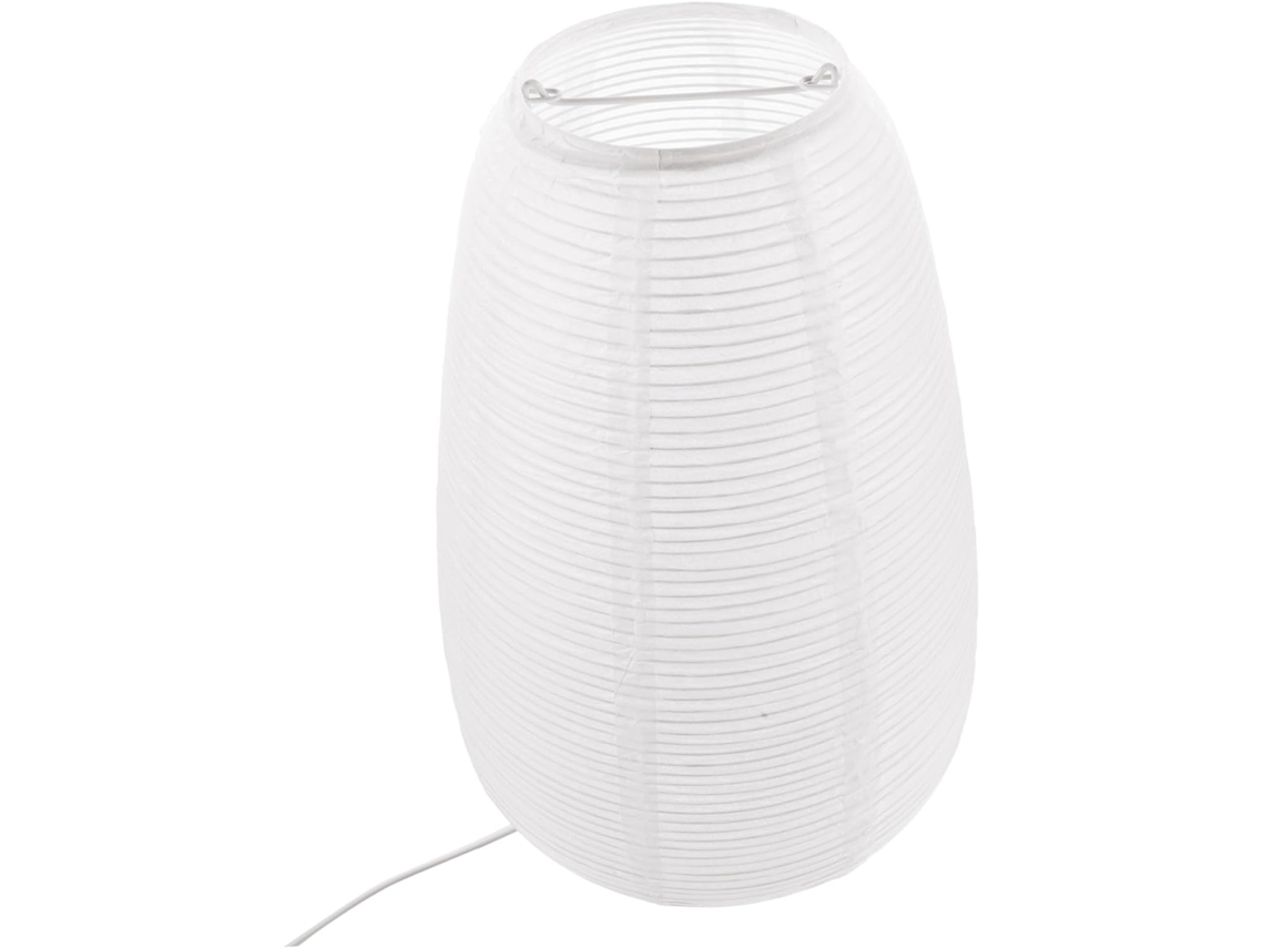 Luminária De Mesa Sewacc Em Papel Laranja E Metal Elegante Tipo