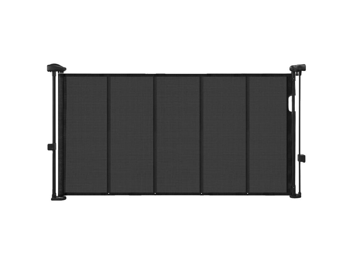 Portão Retrátil Para Bebês, Material De Malha, Instalação Ajustável, Preto-a, 71inch