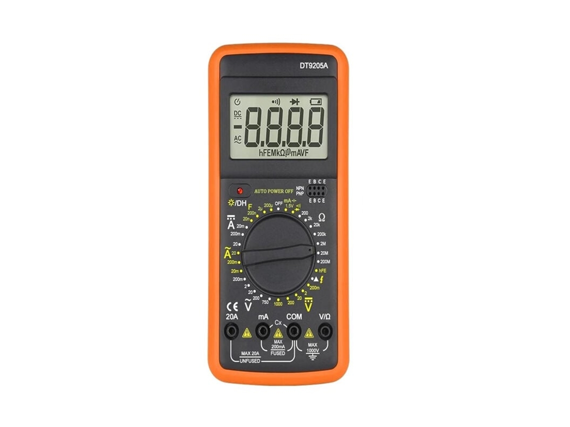 Multímetro Digital Dt9205a, Testador De Transistores Ca/cc, Testador Elétrico Ncv, Multímetro Analógico Profissional Slowmoose