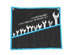 Conjunto de Chaves de Boca Dupla 11pcs Aço com Bolsa de Armazenamento