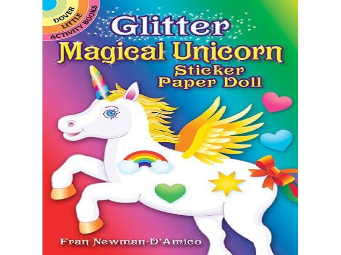 Livro Glitter Magical Unicorn Sticker Paper Doll de Fran Newman-D'Amico (Inglês)