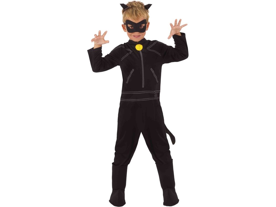 Fato de Menino RUBIES Cat Noir (Poliéster - Tam: 5 Anos)