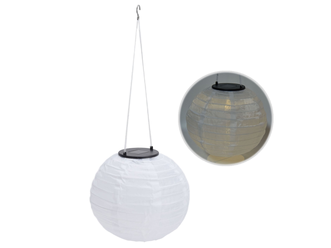 Lanterna de Tecido Solar Led Impermeável Luz Quente para Jardim Casamento Festa Ao Ar Livre com Gancho MARCA