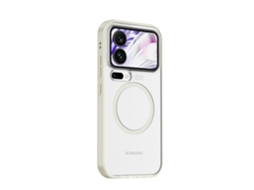 Capa Fosca Para Celular Com Textura Semelhante À Pele, Para Proteção Contra Quedfecho Magnético Branco-creme - Xiaomi Poco M6 4g