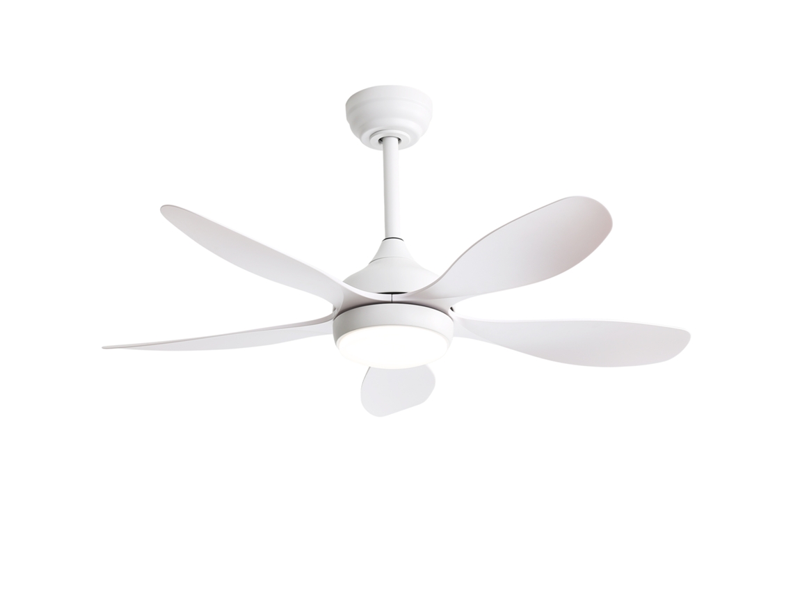 Ventilador De Teto 42 Polegadas Com Luz Led, Motor Dc Reversível, Seis Velocidades E Controlo Remoto