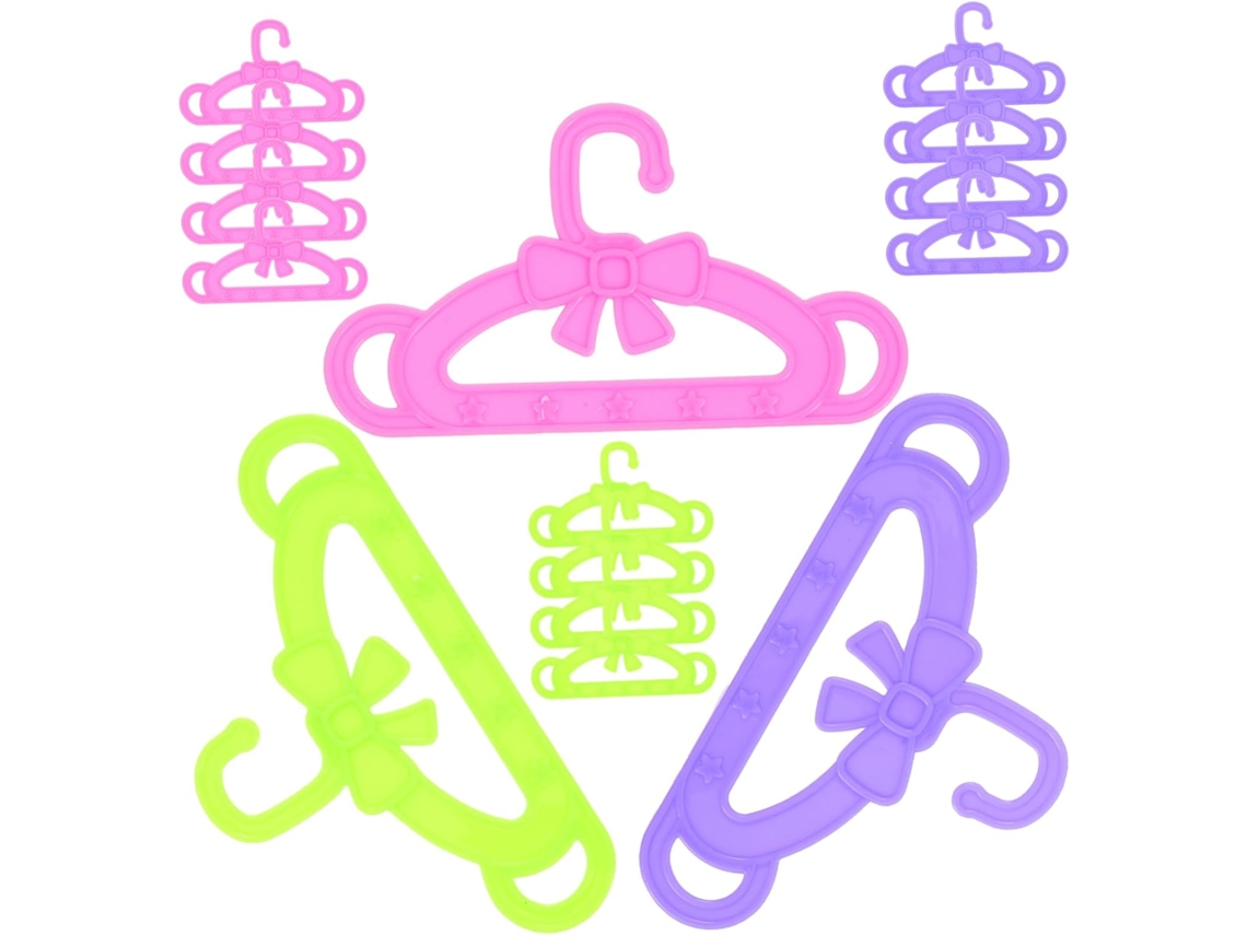 Conjunto de 15 Cabides de Plástico Coloridos para Bonecas de 45 Cm , para Meninos e Meninas. CHABERLU (18 Polegadas)