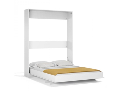 Cama Dobrável Vertical com Colchão Branco 135x200cm MUEMUE